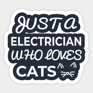 electrician cat lover Sticker